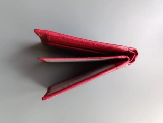 Cartera VRS Roja Billetera Monedero de piel.