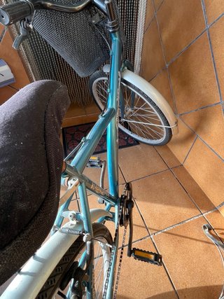 Bicicleta de paseo azul