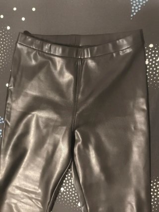 Pantalones mujer cuero negros