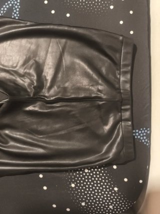 Pantalones mujer cuero negros