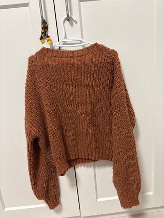 Jersey tejido marrón talla única