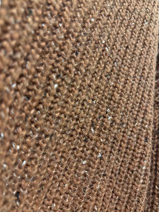 Jersey tejido marrón talla única