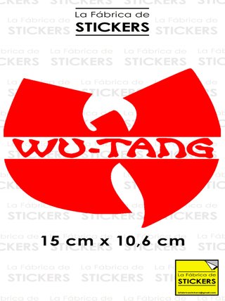 Pegatina 15cm WU TANG CLAN vinilo de corte