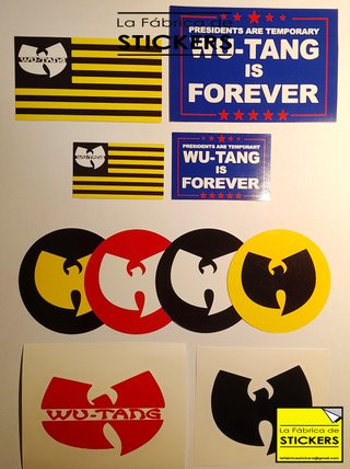 Pegatina 15cm WU TANG CLAN vinilo de corte