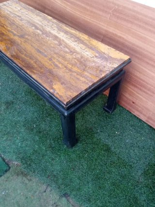 Mesa antigua madera y mármol
