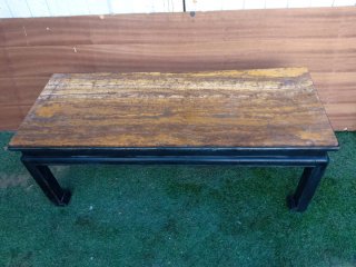 Mesa antigua madera y mármol