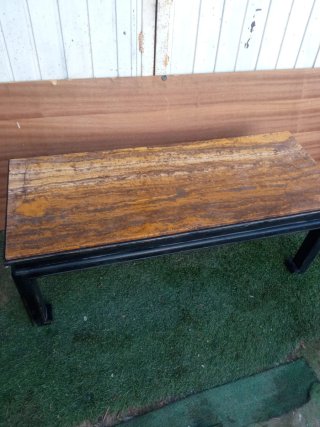 Mesa antigua madera y mármol