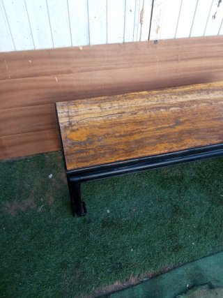 Mesa antigua madera y mármol