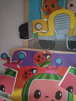 2 Puzzles Madera Cocomelon Niños