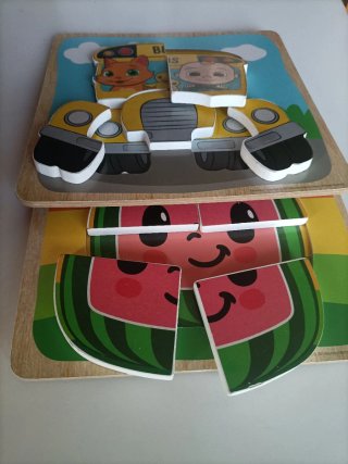 2 Puzzles Madera Cocomelon Niños