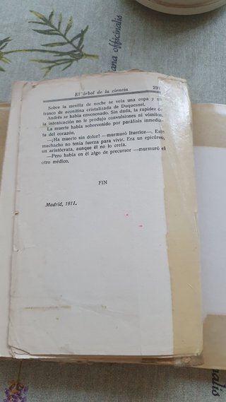 Libro El árbol de la ciencia.