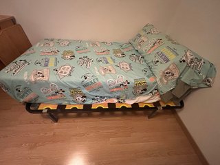 Somier, Colchón 80 cm, Mesa Estudio y Silla