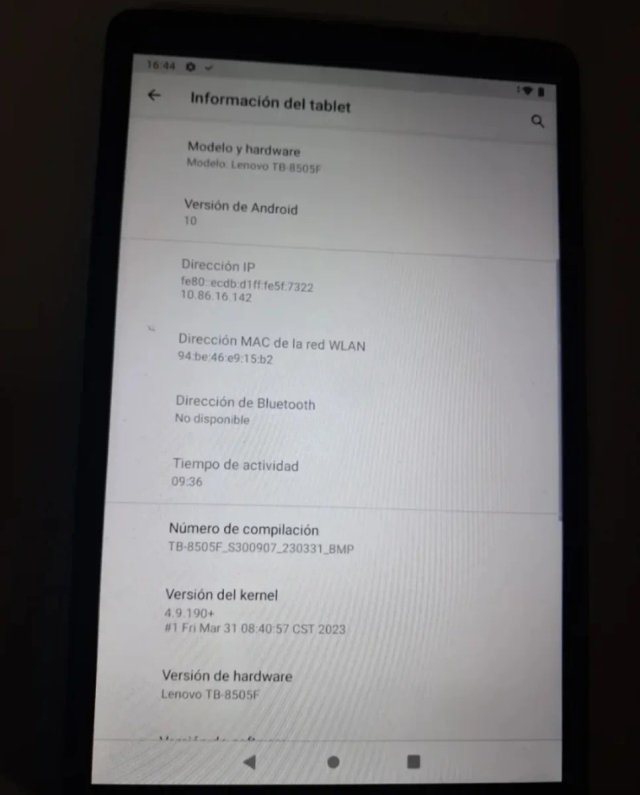Tablet Lenovo TB-8505F Negra