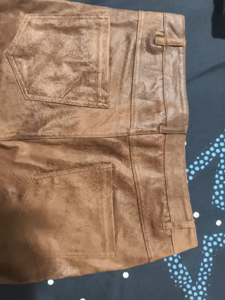 PANTALONES MUJER CUERO COLOR MARRÓN