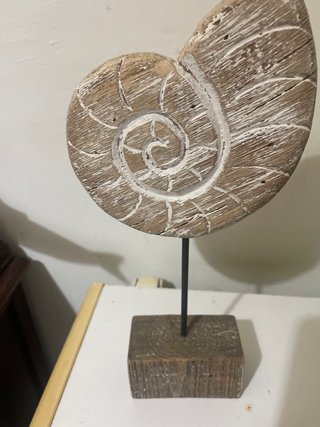 Decoración Nautilo Madera y Metal
