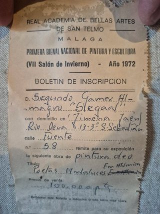 Oleo Gran Formato 132x102 año(1972)  Segundo Gámez