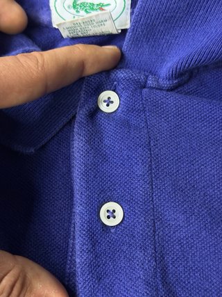 Polo Lacoste Vintage USA Anni '80 Blu