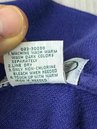 Polo Lacoste Vintage USA Anni '80 Blu
