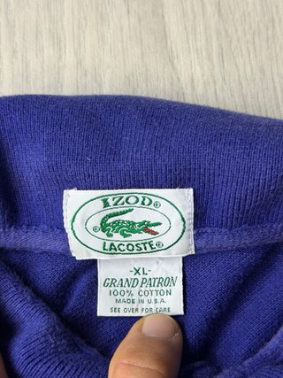 Polo Lacoste Vintage USA Anni '80 Blu