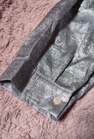 Camisa Plateada Oversize Tese Collection M/L New
