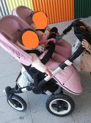 Bugaboo Donkey Silla Doble Negra