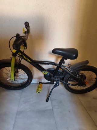 Bicicleta Infantil Btwin Negra y Amarilla