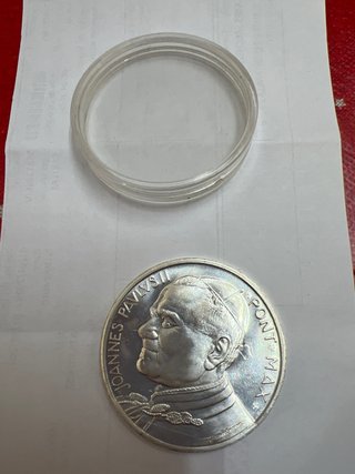 Moneda Conmemorativa Juan Pablo II