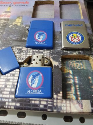 Lotto 7 Accendini Denim Vintage Tipo Zippo
