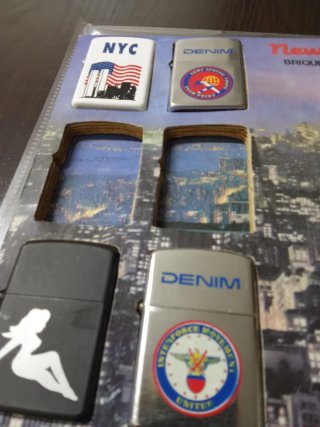 Lotto 7 Accendini Denim Vintage Tipo Zippo