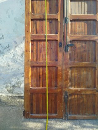 Puerta doble madera maciza 160x258 cm