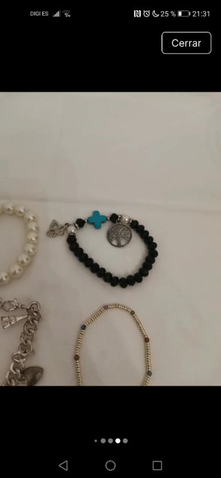 Pack 7 pulseras bisutería, acero y plata