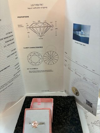 Anillo Oro 14k 1.99 Ct Lab-Grown IGI Rosa