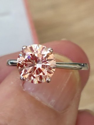 Anillo Oro 14k 1.99 Ct Lab-Grown IGI Rosa
