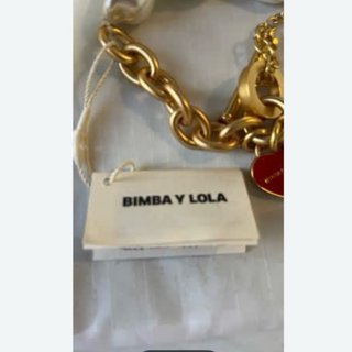 Pulsera Bimba y Lola Corazones Dorada Roja