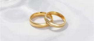 Alianzas de Titanio Dorado nupcial