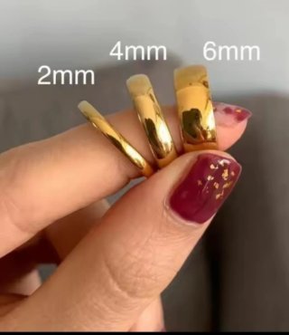 Alianzas de Titanio Dorado nupcial