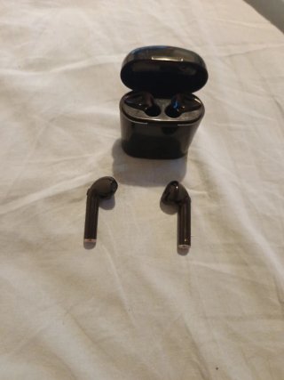 Auriculares Bluetooth negros.Solo en efectivo