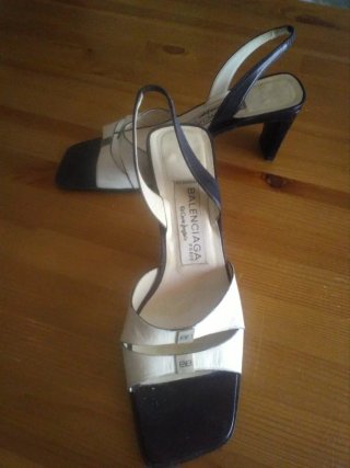 Sandalias Balenciaga Mujer Negro/Blanco