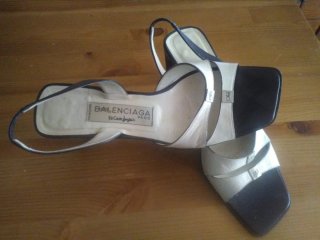 Sandalias Balenciaga Mujer Negro/Blanco