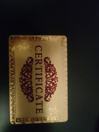 Carte da gioco poker dorate Emirates Palace
