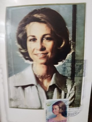 Postal Rey Juan Carlos y Reina Sofía con Sello