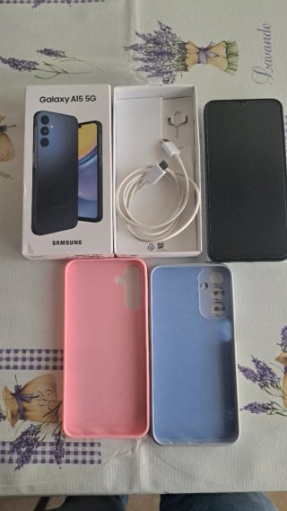 Samsung Galaxy A15 5G azul + Accesorios