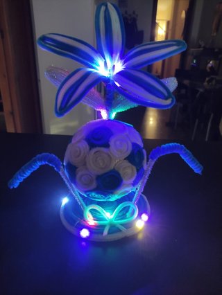 Lámpara Decorativa Flores y Hada Artesanal ...