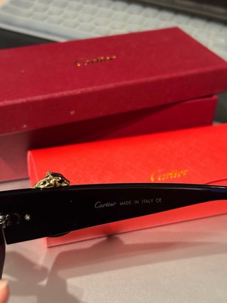 Gafas Cartier Negras y Doradas