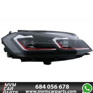 Faros delanteros Red edition Led para VW Golf 7.5