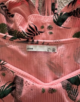 Top curto Lefties estampado floral