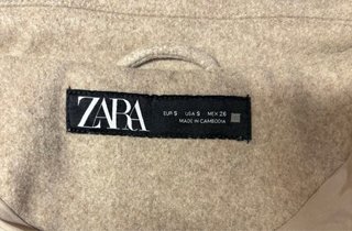 Abrigo entretiempo Zara Beige Talla S