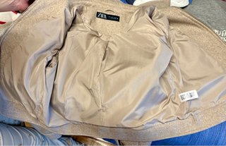 Abrigo entretiempo Zara Beige Talla S