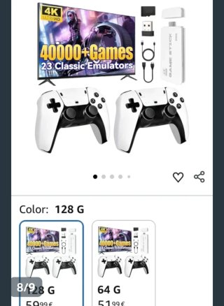 Consola M15 Plus Pro 4K 64GB SD Blanca