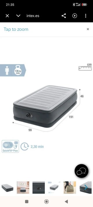 Colchón Hinchable Individual Intex Dura-Beam
